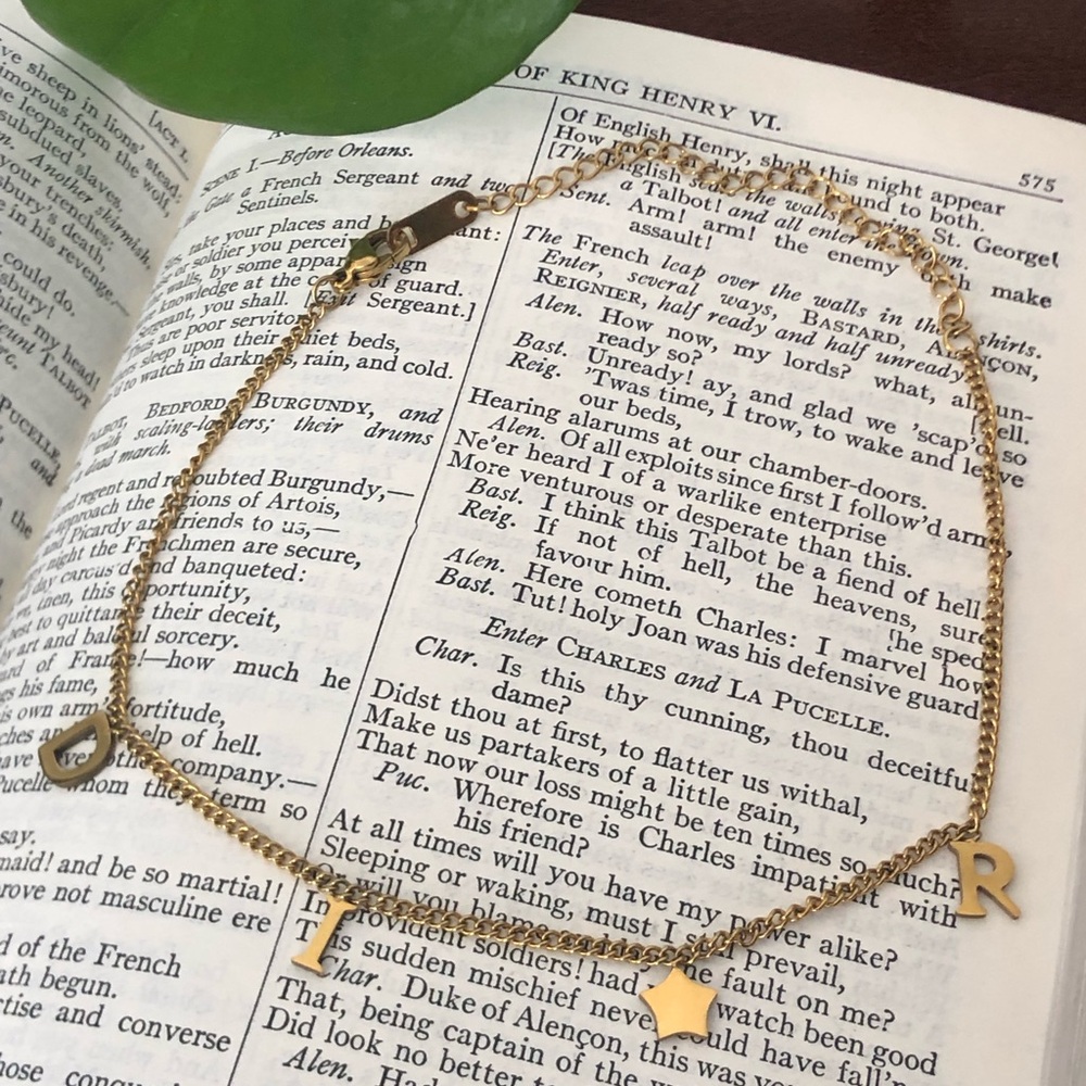 Golden Charm Anklet Stainless Steel